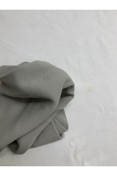 Yiğit Kumaş Gray Camisole (Ribbed Corduroy) Fabric, Piece 45X120 cm