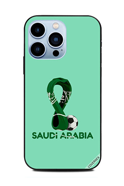 Covernex غطاء حماية لهاتف أبل آيفون 13 برو علم المملكة العربية السعودية على ك...