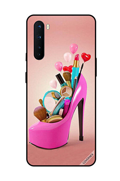 Covernex غطاء حماية لهاتف OnePlus Nord حذاء وردي مع أدوات مكياج