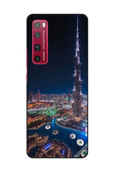 Covernex غطاء حماية لهاتف هواوي نوفا 7 برو - منظر ليلي لوسط المدينة