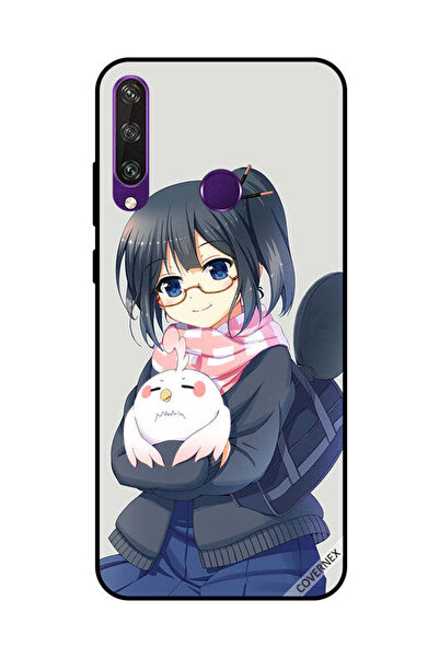 Covernex غطاء حماية لهاتف هواوي Y6P فتاة تحمل حيوانًا أليفًا