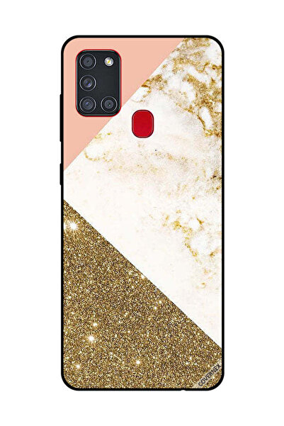 Covernex غطاء حماية لهاتف سامسونج جالاكسي A21S بنمط لامع ذهبي وغير لامع
