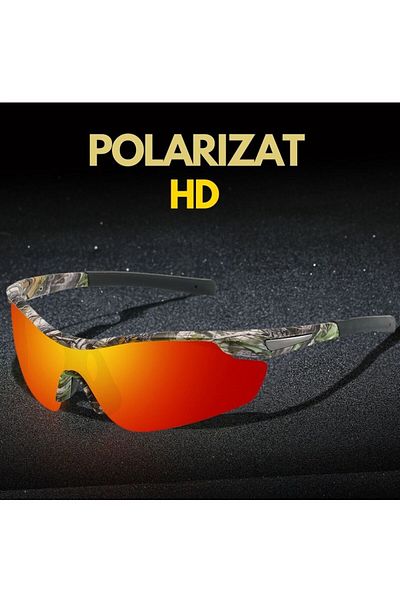 Hipolar - Polarized Sunglasses, Camouflage Design, Black HD26 Lens, UV400, with Shockproof Case