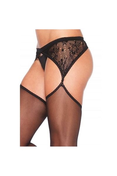 Leg Avenue Stockings with Garter Belt, Leg Avenue, 1061, Transparent
