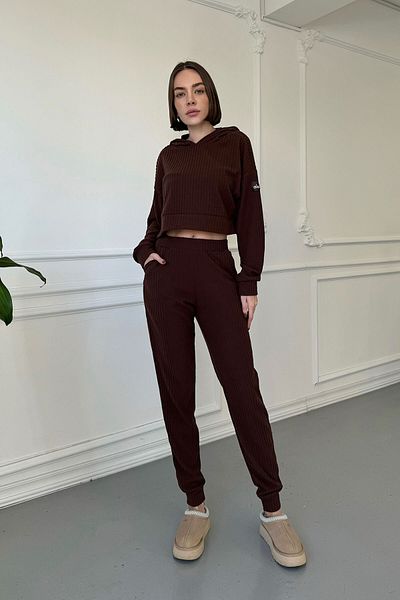 MAGARDE Brown Original Suit with Ribbon and Hoodie
