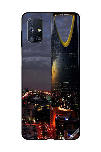 Covernex غطاء حماية لهاتف سامسونج جالاكسي M51 منظر برج الفيصلية في المساء