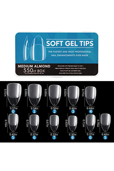 Choice 04 1 علبة أظافر صناعية طويلة شفافة من الأكريليك، كبسولات أظافر صناعية ...