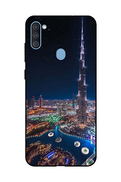 Covernex غطاء حماية لهاتف سامسونج جالاكسي A11 منظر ليلي لوسط المدينة