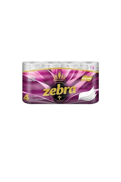 Zebra Set of 2 x Zebra Parfume toilet paper, 8 rolls, 4 layers, 16.2m/roll
