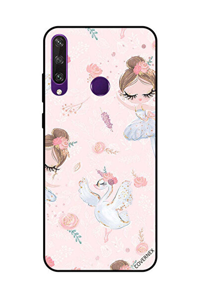 Covernex غطاء حماية لهاتف هواوي Y6P - فتاة وزهور