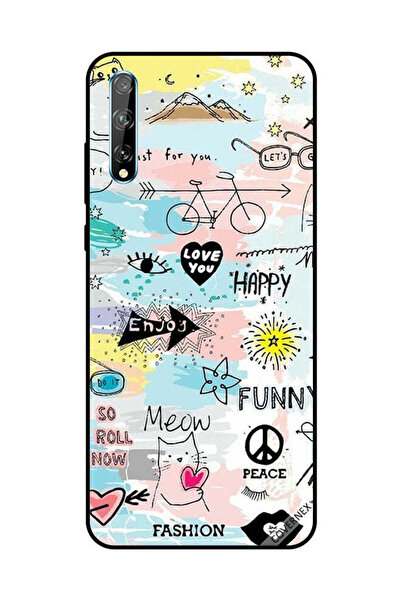 Covernex Protective Case Cover For Huawei Y8P/P Smart S Doodle Meow Enjoy