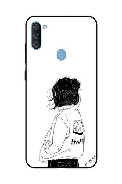 Covernex غطاء حماية لهاتف سامسونج جالاكسي A11 فتاة تفكر بعمق كبير