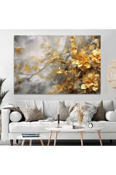 SND لوحة قماشية بتصميم الفن التشكيلي مع برواز خشبي مخفي