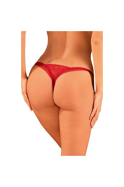 obsessive Thong panties, Obsessive Lacelove, red, size S/M