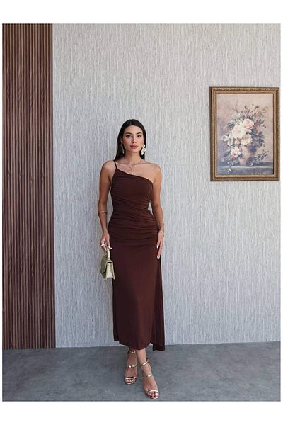 ESRAHELVACI Rochie cu șnur cu un singur umăr