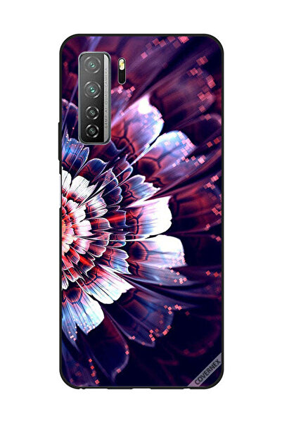 Covernex غطاء حماية لهاتف هواوي نوفا 7SE/P40 لايت 5G مع زهرة كبيرة منعكسة على...