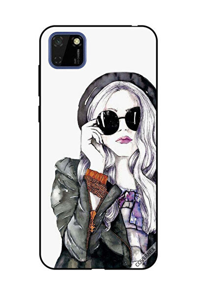 Covernex غطاء حماية لهاتف هواوي Y5P أسود زجاجي ستايلس لطيف للبنات