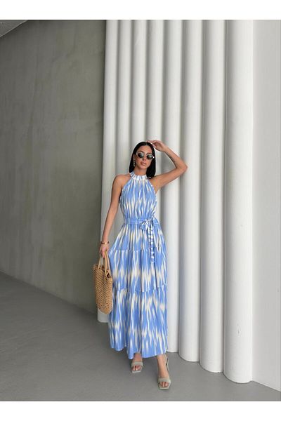 Cistern İstanbul Rochie maxi cu model cu guler Halter pentru damă