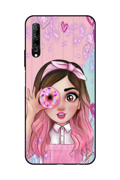 Covernex غطاء حماية لهاتف هواوي Y9S فتاة صغيرة لطيفة تحمل دونات