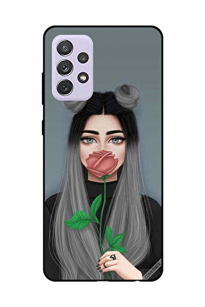 Covernex غطاء حماية لهاتف سامسونج جالاكسي A72 بطبعة فتاة لطيفة تخفي فمها على ...