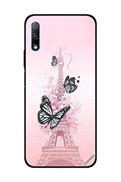 Covernex غطاء حماية لهاتف Honor 9X برسومات فراشات سوداء على برج إيفيل