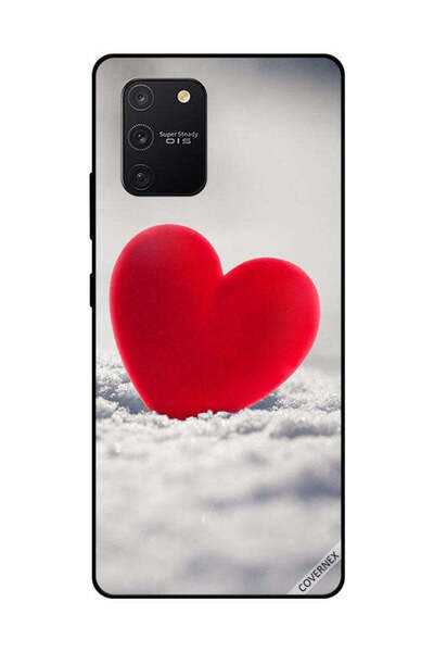 Covernex غطاء حماية لهاتف سامسونج جالاكسي S10 لايت بتصميم قلب أحمر جميل