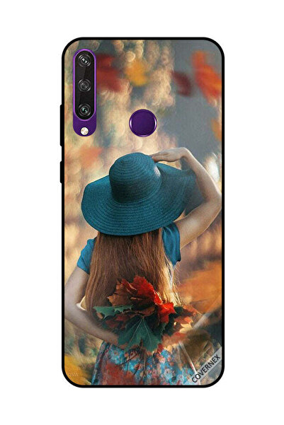 Covernex غطاء حماية لهاتف هواوي Y6P فتاة قبعة تخفي أوراق الحب