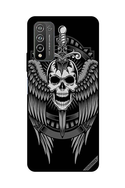 Covernex غطاء حماية لهاتف Honor 10X Lite بتصميم جمجمة وأجنحة نسر