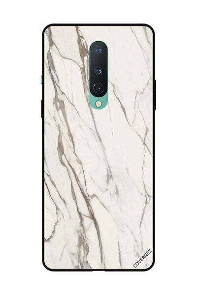 Covernex غطاء حماية لهاتف OnePlus 8 بنمط رخامي أبيض متشقق