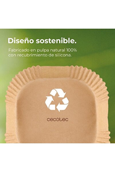 CECOTEC Hârtie pentru friteuză aer, Cecotec, 100 bucăți, 20-24 cm