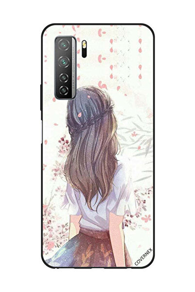 Covernex غطاء حماية لهاتف هواوي نوفا 7SE/P40 لايت 5G، فتاة لطيفة في تفكير عميق