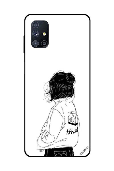 Covernex غطاء حماية لهاتف سامسونج جالاكسي M51 فتاة تفكر بعمق كبير