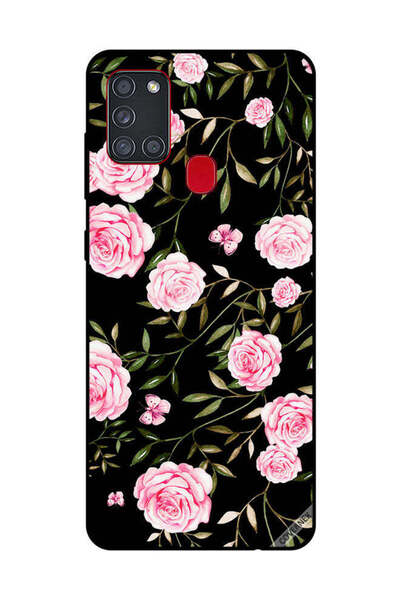 Covernex غطاء حماية لهاتف سامسونج جالاكسي A21S ورود وردية في باقات من الأوراق...