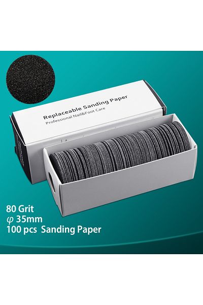 Choice 80 Grit FILI 35MM Large Replaceable Sandpaper for Foot Dead Skin Callus Removes Foot Salon Cuticle F