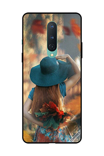 Covernex غطاء حماية لهاتف OnePlus 8 بتصميم فتاة قبعة تخفي أوراق الحب