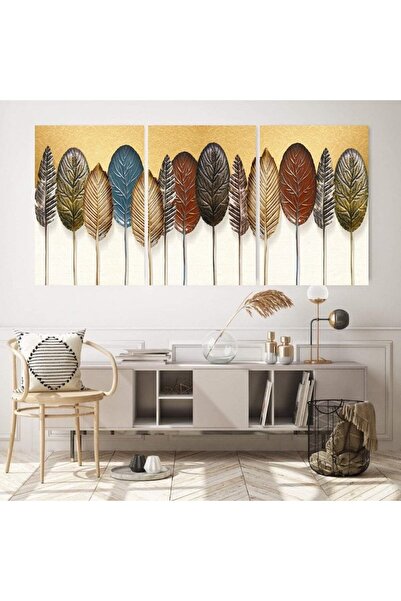 Marktna ثلاث لوحات خشبية ام دي اف بمقاس اجمالي 120x60