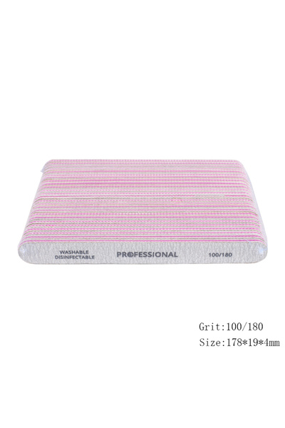 Choice 100 180 50 قطعة مبرد أظافر احترافي 80/100/180/240 رمادي كتلة تلميع أظا...