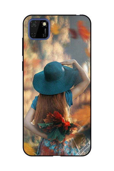Covernex غطاء حماية لهاتف هواوي Y5P فتاة قبعة تخفي أوراق الحب