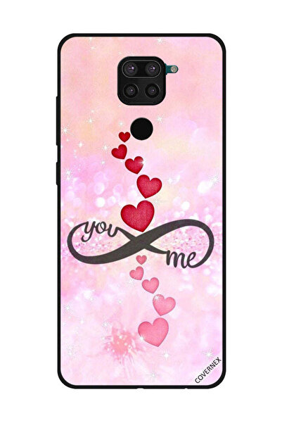 Covernex غطاء حماية لهاتف شاومي ريدمي نوت 9 - قلوب حمراء ووردية - يو إنفينيتي مي