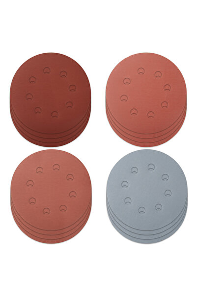 Choice 100 قطعة من أقراص الصنفرة مقاس 5 بوصات و8 فتحات من الألومينا، وسادات الصنفرة، وورق الصنفرة المصقول