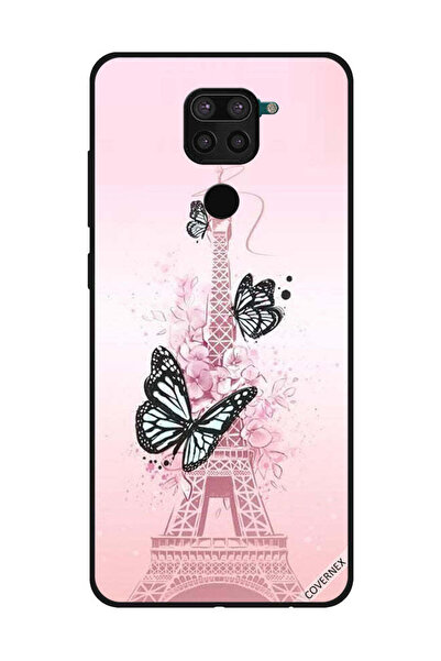 Covernex غطاء حماية لهاتف شاومي ريدمي نوت 9 - فراشات سوداء على برج إيفيل