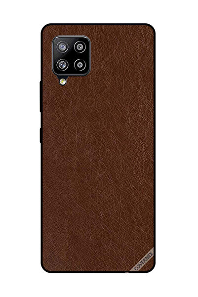 Covernex غطاء حماية لهاتف سامسونج جالاكسي M42 5G بنقشة جلد بني داكن