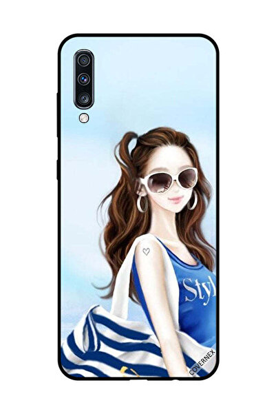 Covernex Protective Case Cover For Samsung Galaxy A70 Blue Shirt Style