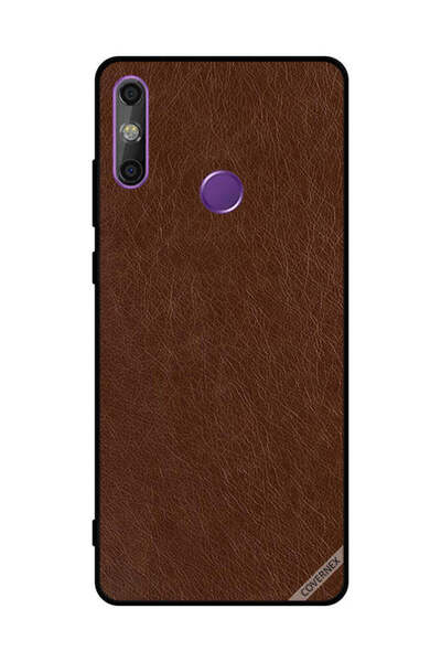 Covernex غطاء حماية لهاتف هواوي إنجوي 20E بنمط جلدي بني داكن