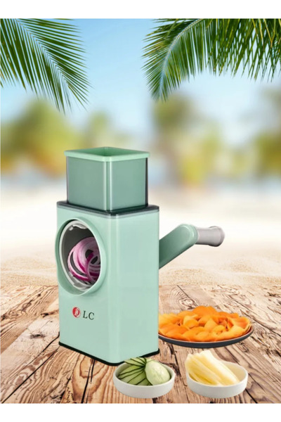 DLC قطاعة خضراوات يدوية متعددة الوظائف، أخضر فاتح/فضي، 0.95 كجم