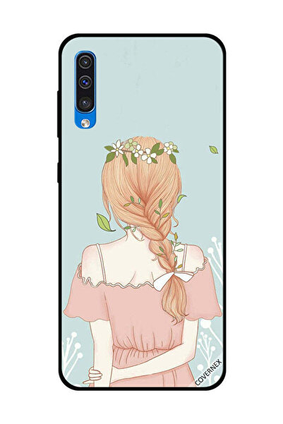 Covernex غطاء حماية لهاتف سامسونج جالاكسي A50 بفتاة واقفة بمظهر لطيف