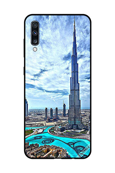 Covernex غطاء حماية لهاتف سامسونج جالاكسي A70 - برج خليفة - غيوم مؤثرة