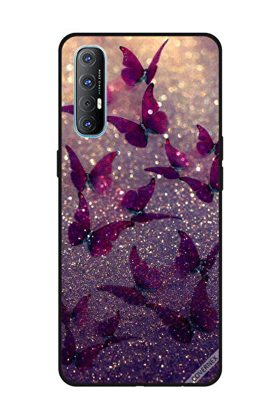 Covernex غطاء حماية لهاتف OPPO Reno 3 Pro بنقشة فراشات لامعة