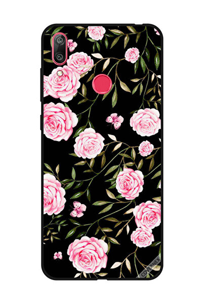 Covernex غطاء حماية لهاتف هواوي Y7 Prime 2019 - ورود وردية في باقات من الأورا...