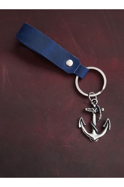 BSN Store Anchor Symbol Premium Keychain Hand Made Real Leather Keychain